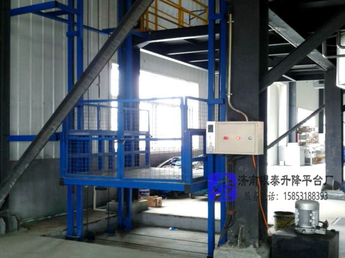 导轨式液压升降机工作原理图